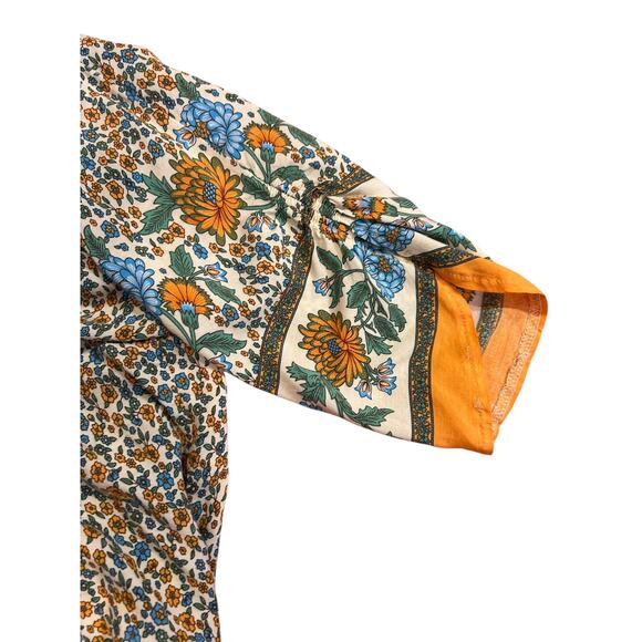 HALIFE Bohemian Ethnic Summer Beach Dress Boho Cover Up Short Floral Flowy XL - Picture 7 of 12